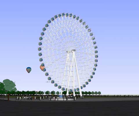 Large 72 meter ferris wheel for sale